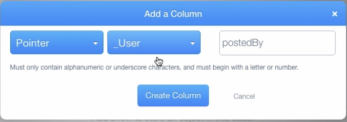 Add postedBy column