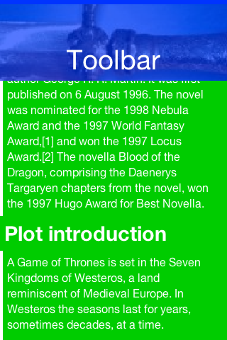 As you scroll down the image fades and the title shrinks in size returning to the default UIID look